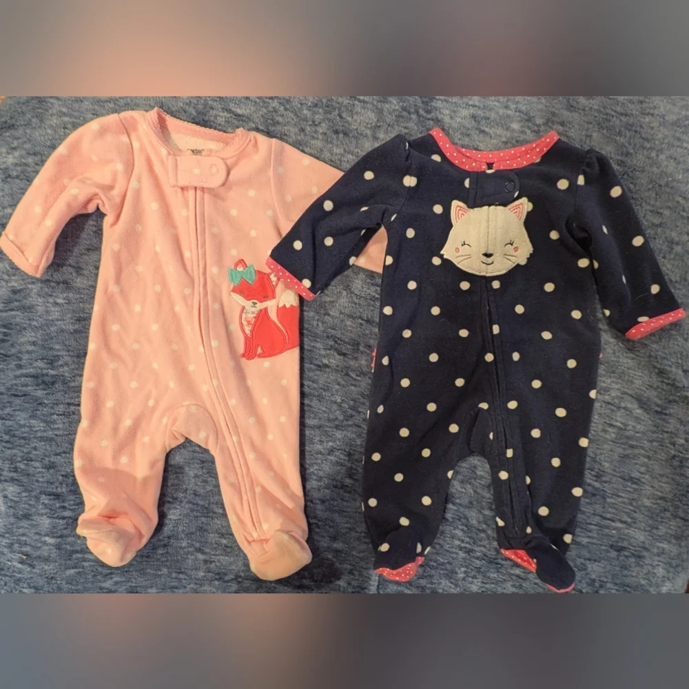 Carter's NB Kids Footies Set - Pink And Navy